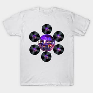 Disco Record Flower T-Shirt